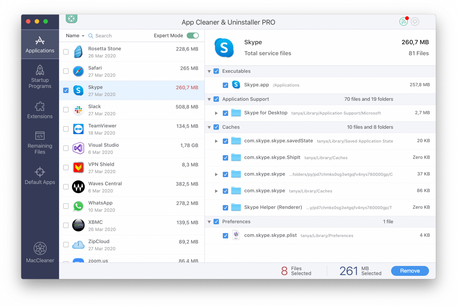 uninstall skype for business for mac